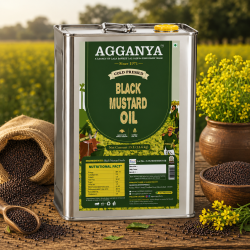 Black Mustard Oil 15L Tin | Cold-Pressed Oil | Agganya